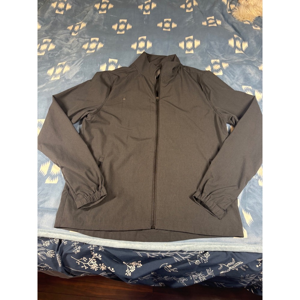 Vuori Mens Performance Full Zip Jacket Charcoal Grey Heather Medium V536